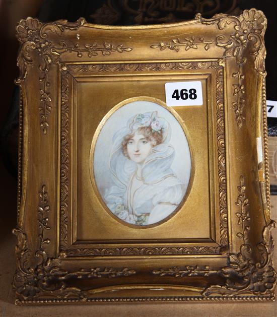 Miniature portrait of a lady